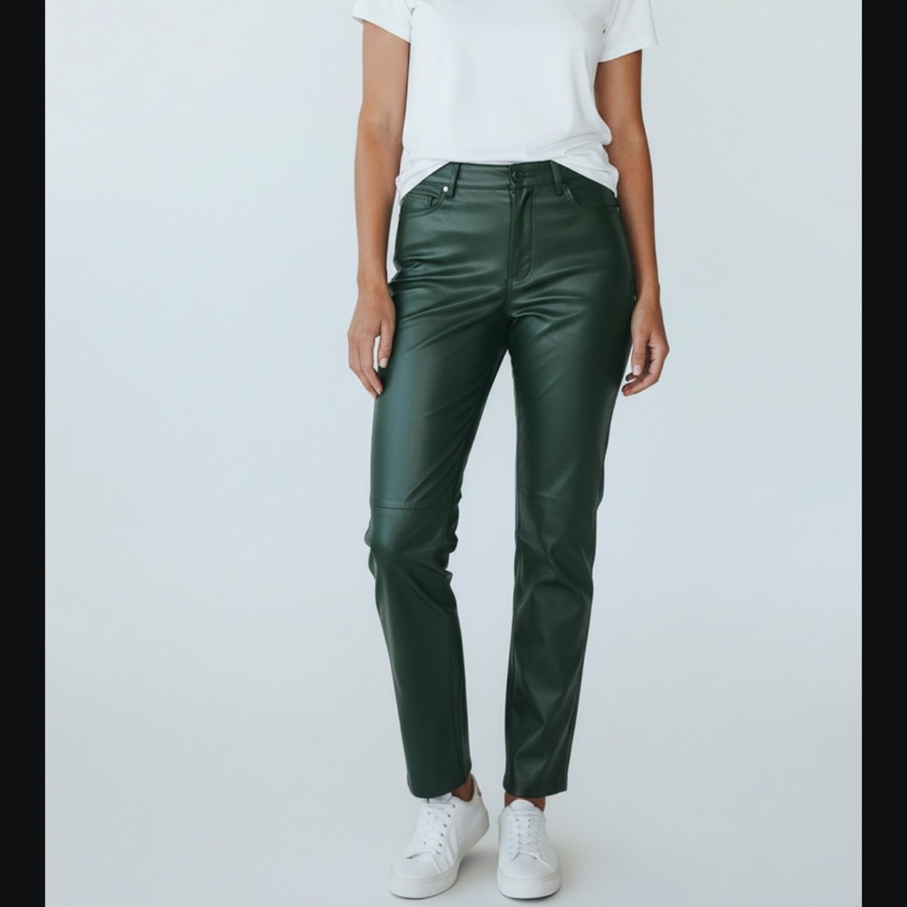Tuckernuck Ashford Faux Leather Pants XS Green